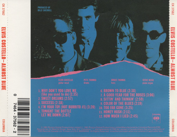 Elvis Costello And The Attractions  Almost Blue : Back